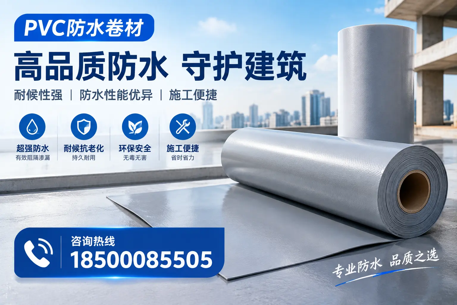 PVC防水卷材的防水效果评测，适合肇庆的科学依据